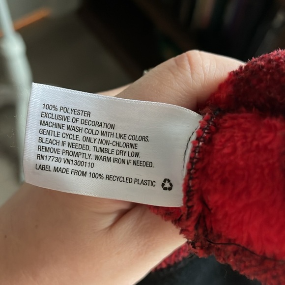 Cozy Plaid Holiday Sweater by Wondershop - Red & Black, Size L - Picture 7 of 7